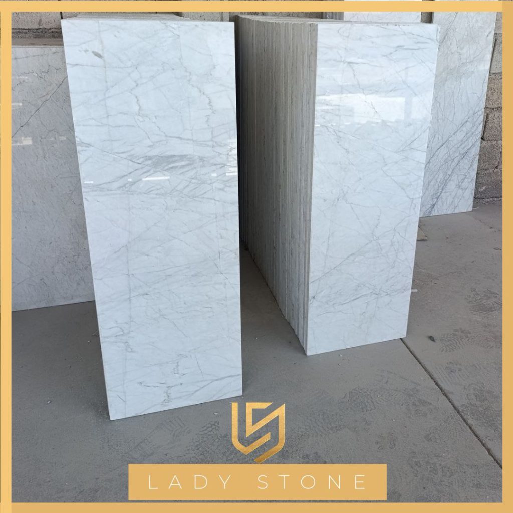 پله چینی بیانکوه – پله سنگی یکپارچه با رنگ سفید کرم از Ladystoneco 4